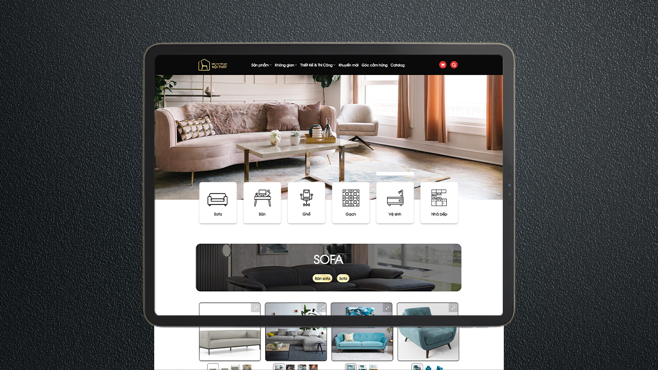 Thiết kế Website Siêu thị Thế giới Nội thất